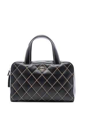 CHANEL Pre-Owned 2002-2003 CC Lambskin Wild Stitch handbag - Black