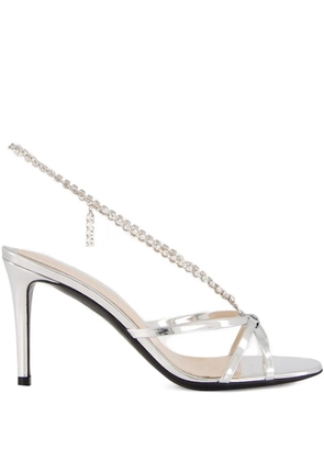 Gucci crystal-embellished high-heel sandals - Grey