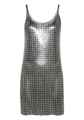 Rabanne houndstooth mini dress - Silver