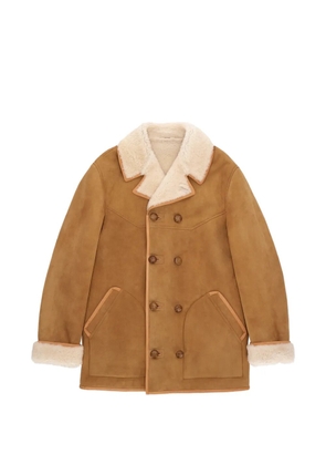Fortela double-breasted shearling jacket - Brown