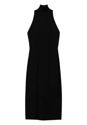 TWINSET halterneck rib-knit midi dress - Black