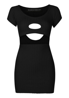 Gloria Coelho cut-out detail short dress - Black