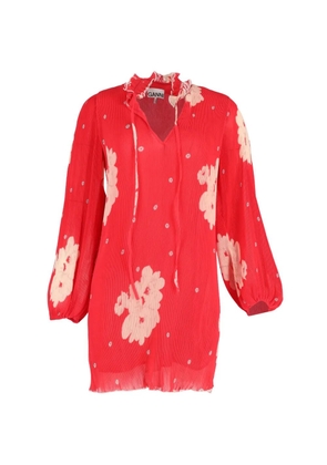 GANNI floral-print mini dress - Red