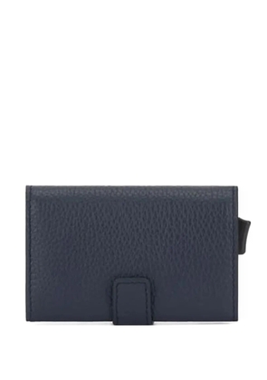 PIQUADRO leather flap cardholder - Blue