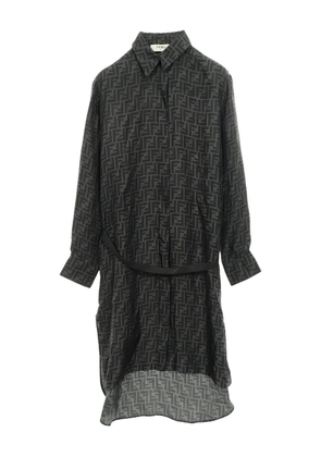 Fendi Pre-Owned 2000s zucca shirt midi dress - Grey