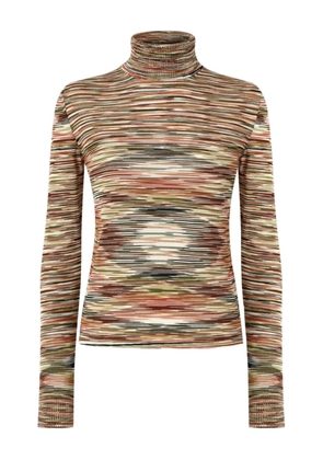 Missoni stripe-pattern turtleneck sweater - Neutrals