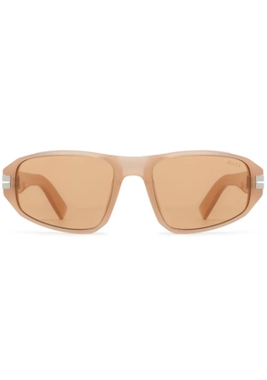 Zegna oval-frame sunglasses - Brown