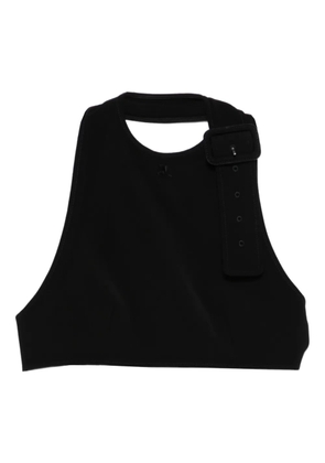 Courrèges buckle-detail crop top - Black