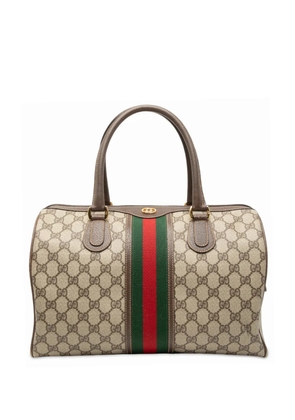 Gucci Pre-Owned 20th Century GG Supreme Web boston bag - Brown