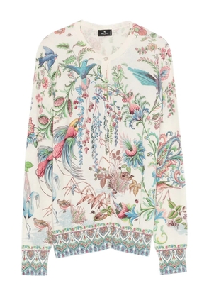 ETRO floral-patterned cardigan - Neutrals