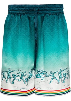 Casablanca La Déesse du Stade silk shorts - Green