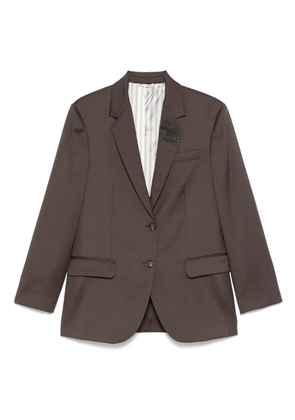 Brunello Cucinelli single-breasted blazer - Brown