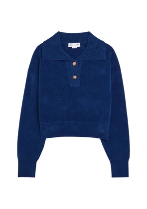 Victoria Beckham long-sleeves polo shirt - Blue