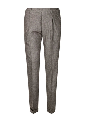 PT Torino herringbone pleated trousers - Grey