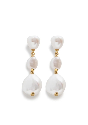 Monica Vinader Nura Reef pearl drop earrings - Gold