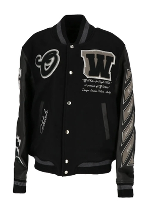 Off-White appliqué sleeve jacket - Black