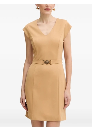 GUESS USA belted V-neck mini dress - Neutrals
