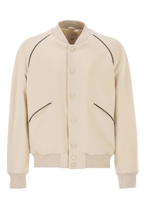 PT Torino piped-trim bomber jacket - Neutrals