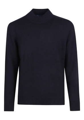 Drumohr mock-neck merino-wool sweater - Blue
