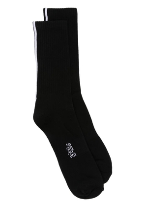 Thom Krom stripe-detail socks - Black
