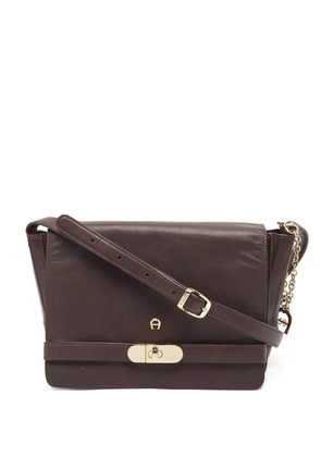 Aigner Vintage pre-owned leather flap bag - Brown