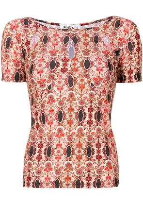 Amir Slama floral-print short-sleeved T-shirt - Red