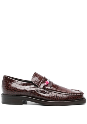 Martine Rose bead-logo loafers - Brown