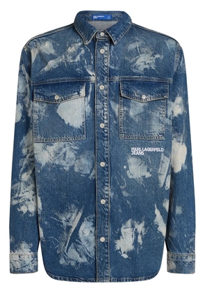 Karl Lagerfeld Jeans bleached recycled-cotton shirt - Blue