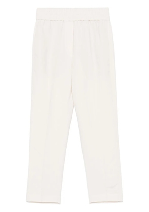 Brunello Cucinelli pressed-crease tapered trousers - Neutrals