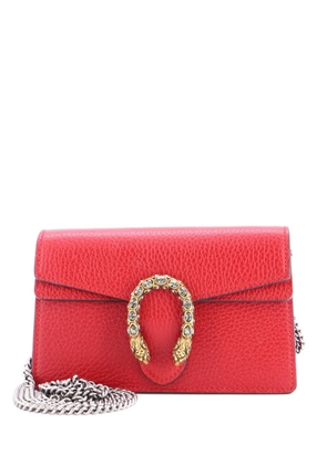 Gucci Pre-Owned Dionysus Bag Leather Super Mini clutch bag - Red