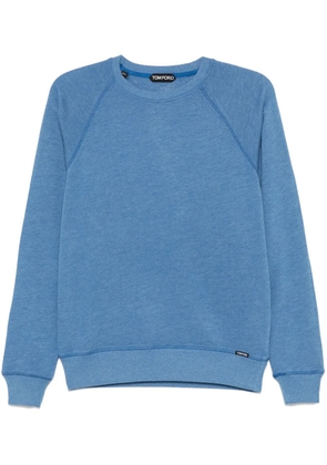 TOM FORD logo-patch sweatshirt - Blue