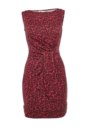 Diane Von Furstenberg Vintage lips-print ruched mini dress - Red