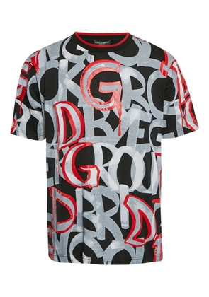 Dolce & Gabbana Pre-Owned graffiti-print cotton t-shirt - Black