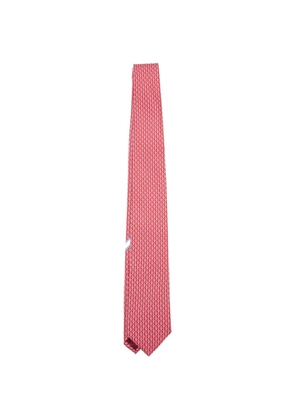 Ferragamo tennis print tie - Red