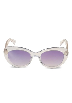 Kador Capri oval-frame sunglasses - White