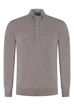 Gran Sasso fine-knit zip-neck sweater - Neutrals