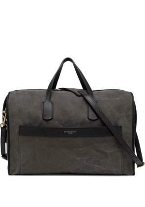 GIANNI CHIARINI Berlin leather-trimmed canvas duffle bag - Grey