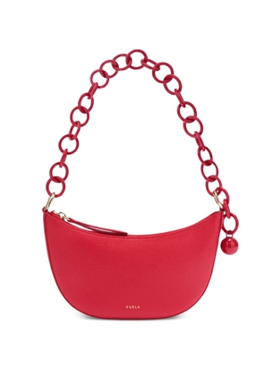 Furla mini Sfera chain-embellished crescent bag - Red