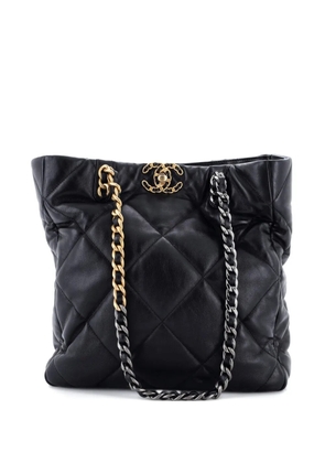 CHANEL Pre-Owned 19 Shopping Bag Quilted Leather Medium tote bag - Black