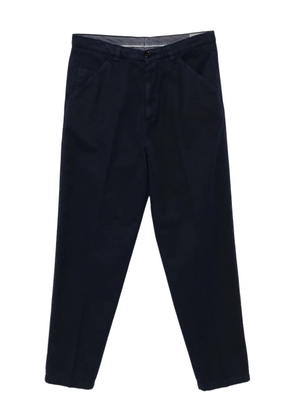 Brunello Cucinelli press-crease cotton trousers - Blue