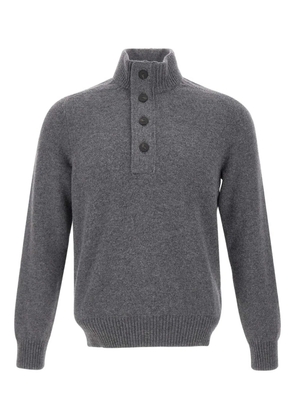 Gran Sasso button-placket wool sweater - Grey