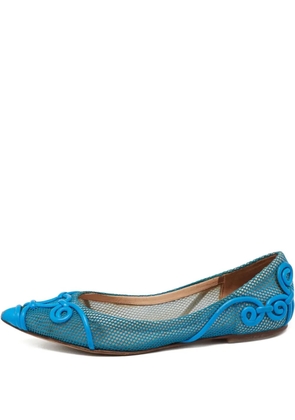 Valentino Garavani Pre-Owned mesh ballerina shoes - Blue