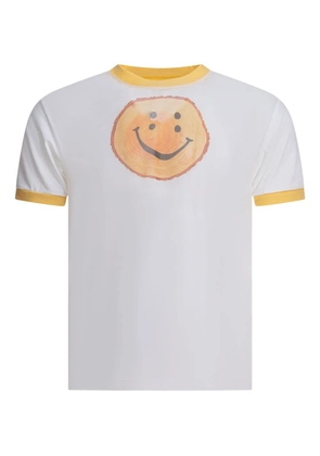 KAPITAL smiley-face crew-neck T-shirt - White