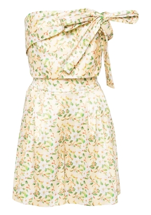 Saiid Kobeisy Mikado tailored top and shorts set - Yellow