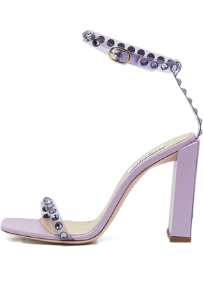 Sarah & Sebastian pre-owned 110mm Sebastian crystal-embellished leather sandals - Purple