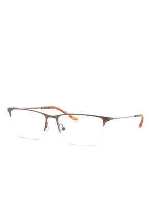 Emporio Armani rectangle-frame glasses - Brown