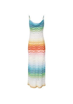 Missoni cowl-neck beach dress - White