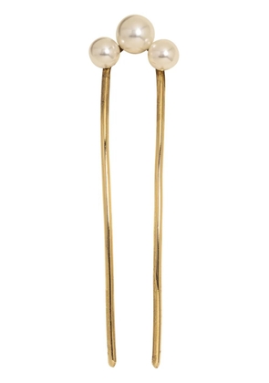 Jennifer Behr Gretel crystal pearl hairpin - Gold