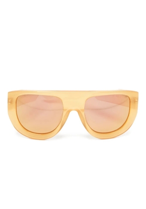 GANNI amber geometric sunglasses - Orange