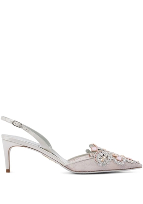 René Caovilla 50mm Veneziana slingback pumps - Grey